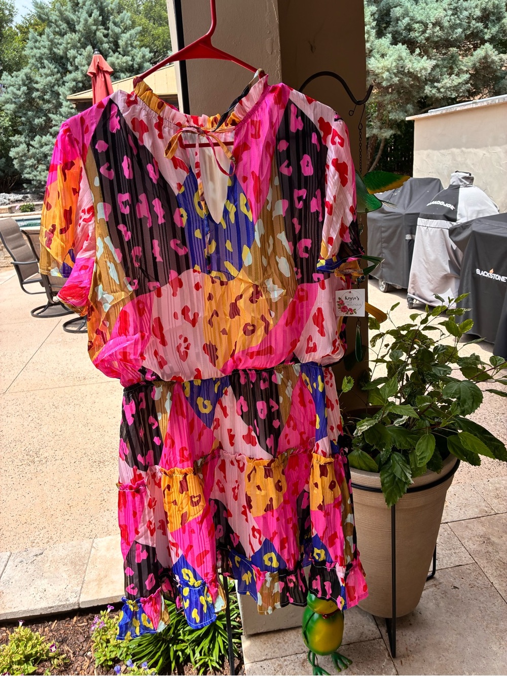 Bright Multicolor Animal Print Midi Dress - Brand: